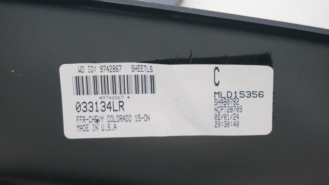 2015-2022 CHEVROLET COLORADO REAR LEFT SIDE FENDER FLARE AFTERMARKET