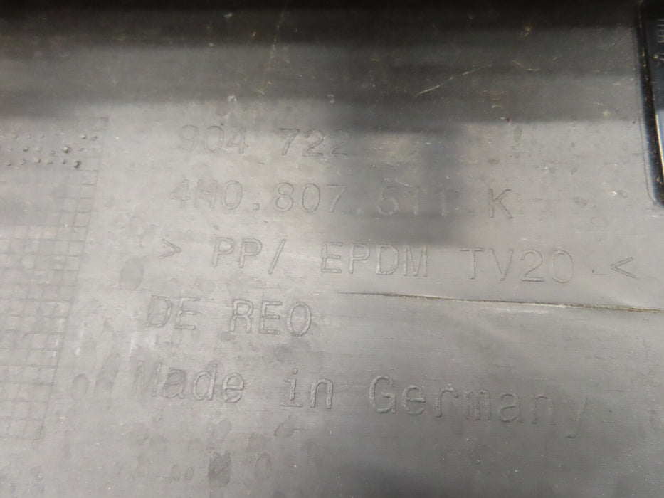2010-2016 AUDI A8 REAR BUMPER COVER OEM 4H0807385A