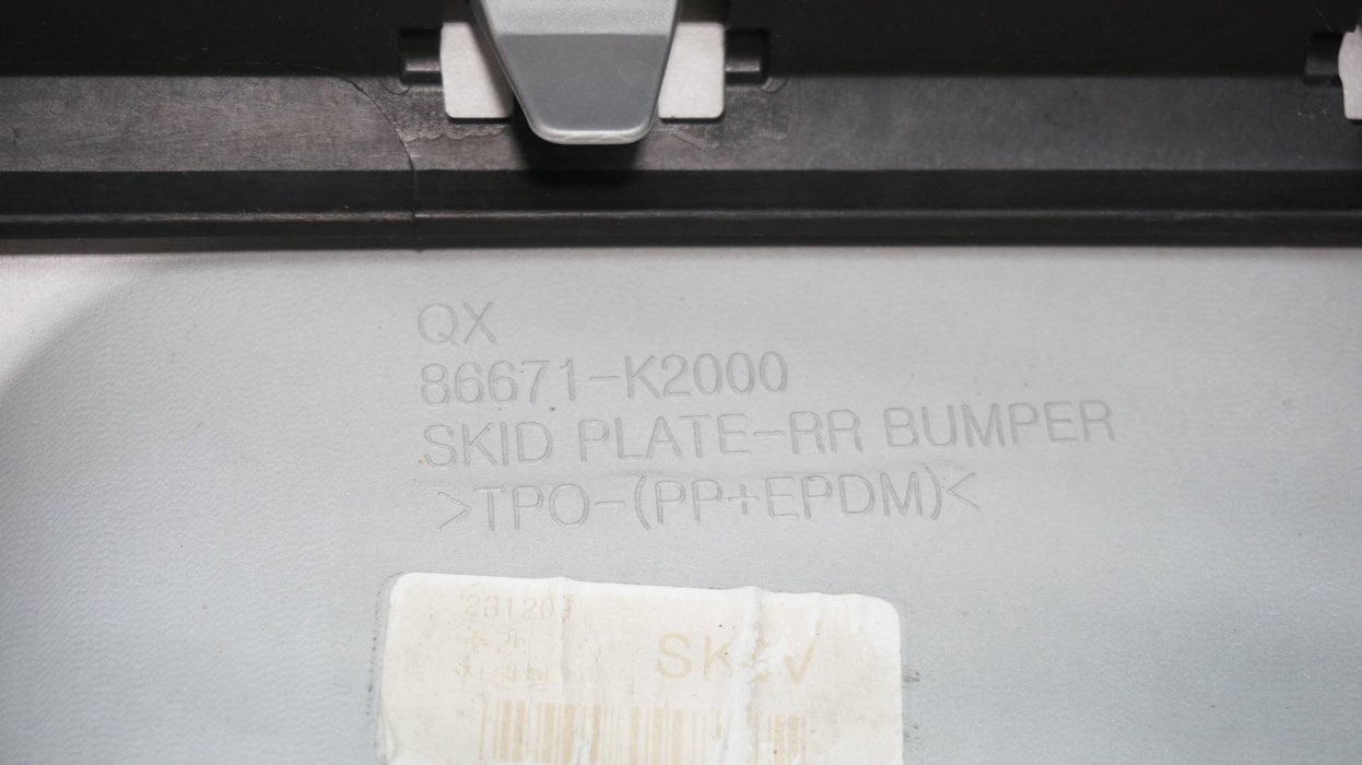 2020-2025 HYUNDAI VENUE REAR LOWER BUMPER VALANCE COVER 86671-K2000 OEM