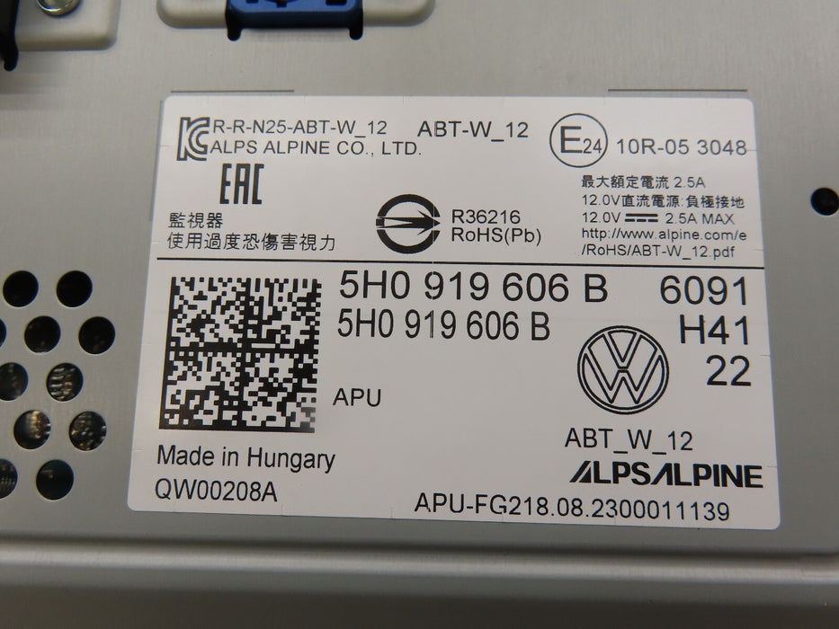 2024 VOLKSWAGEN ATLAS CROSS SPORT GPS NAVIGATION SYSTEM DISPLAY OEM 5H0919606B
