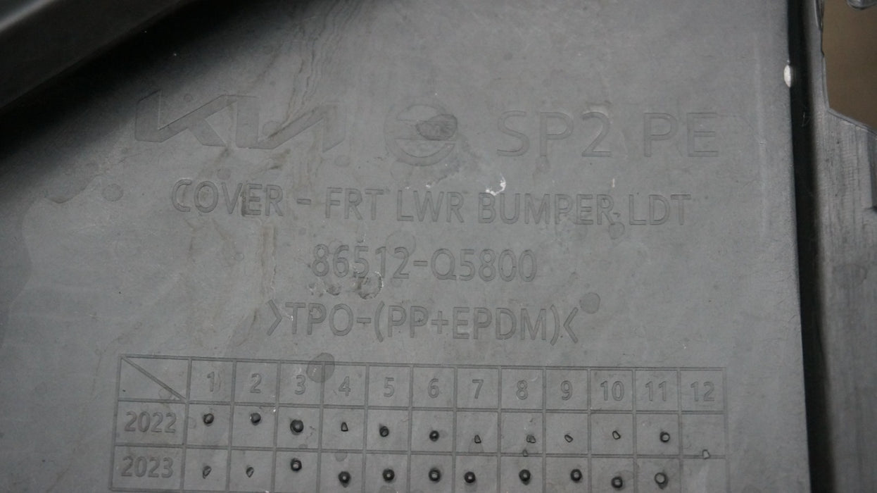 2024-2025 KIA SELTOS FRONT LOWER BUMPER COVER VALANCE PANEL OEM 86512-Q5800