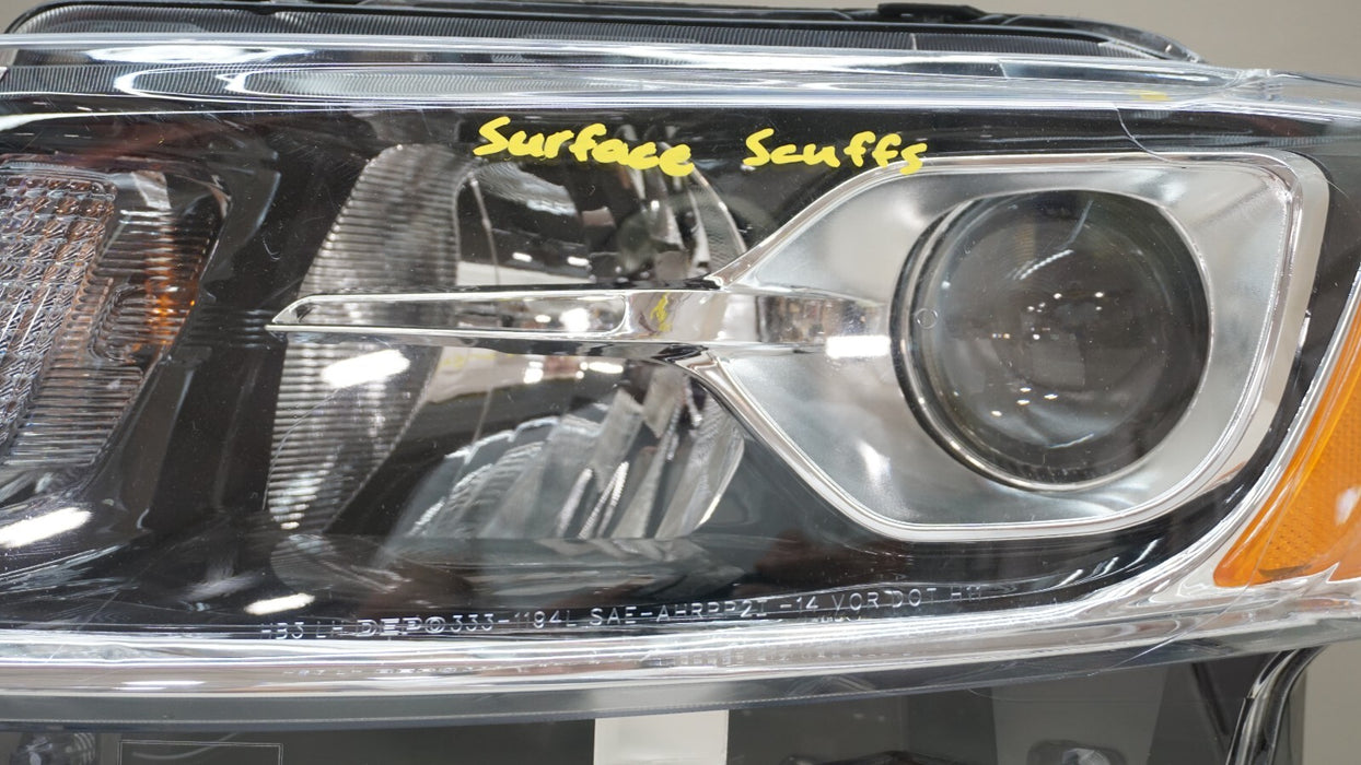 2014-2016 JEEP GRAND CHEROKEE FRONT LEFT DRIVERS SIDE HEADLIGHT HALOGEN DEPO