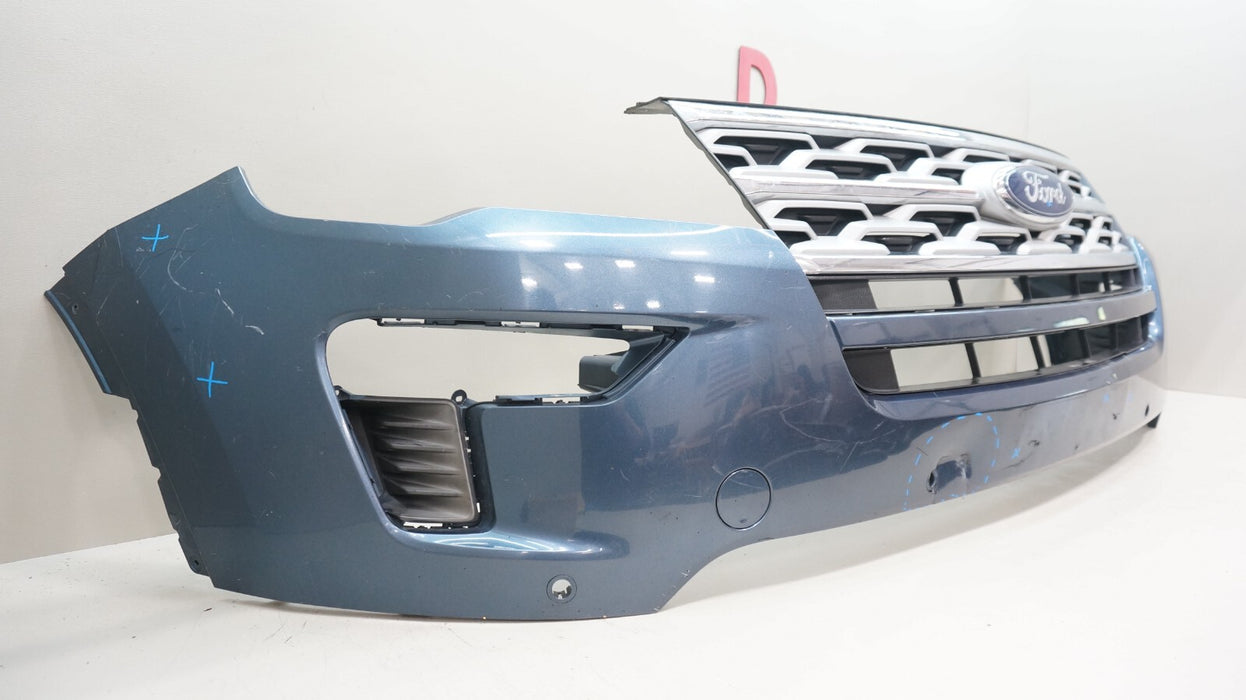 2018-2019 FORD EXPLORER FRONT BUMPER COVER WITH GRILLE OEM JB53-17C831