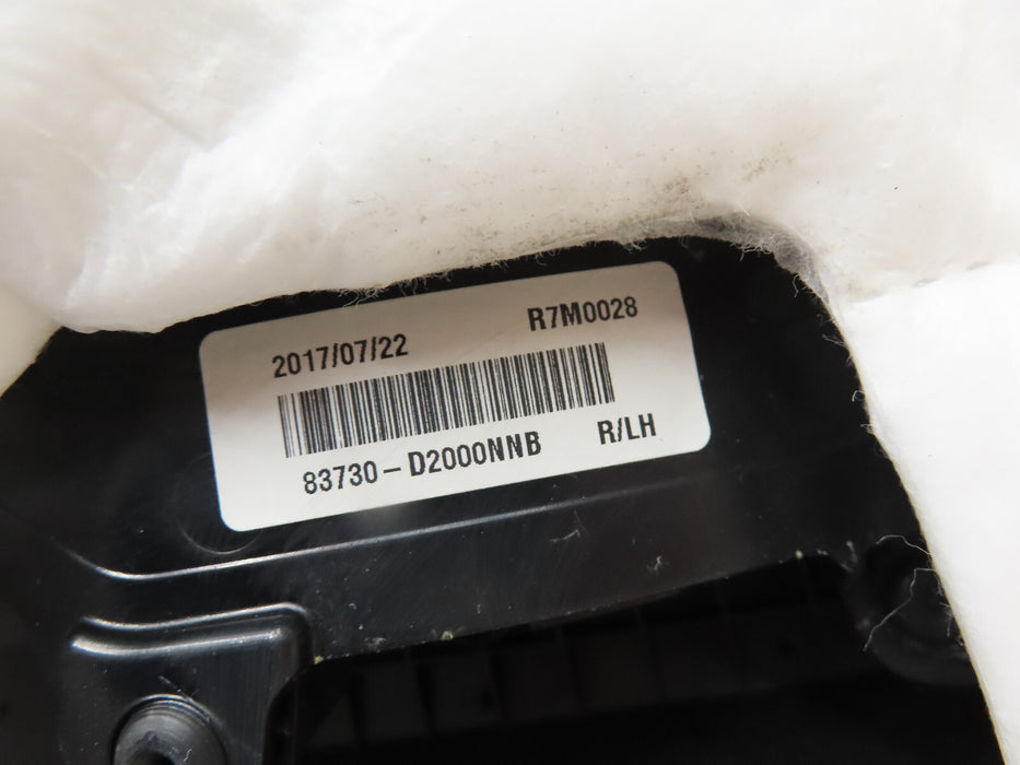 2017-2019 GENESIS G90 REAR LEFT DRIVER SIDE INTERIOR DOOR PANEL OEM