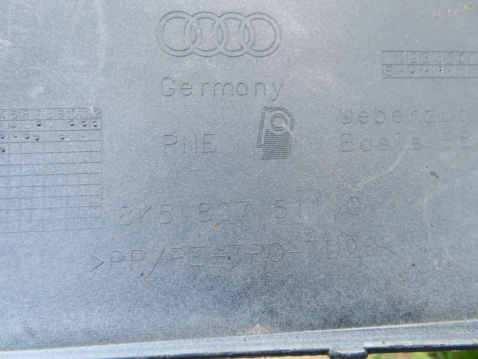 2013-2016 AUDI A4 SEDAN REAR BUMPER COVER PANEL W/ SENSOR HOLE OEM 8K5807511G