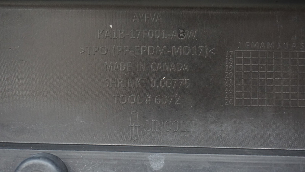 2019-2020 LINCOLN NAUTILUS SUV REAR BUMPER COVER PANEL OEM KA1B-17F001-ABW