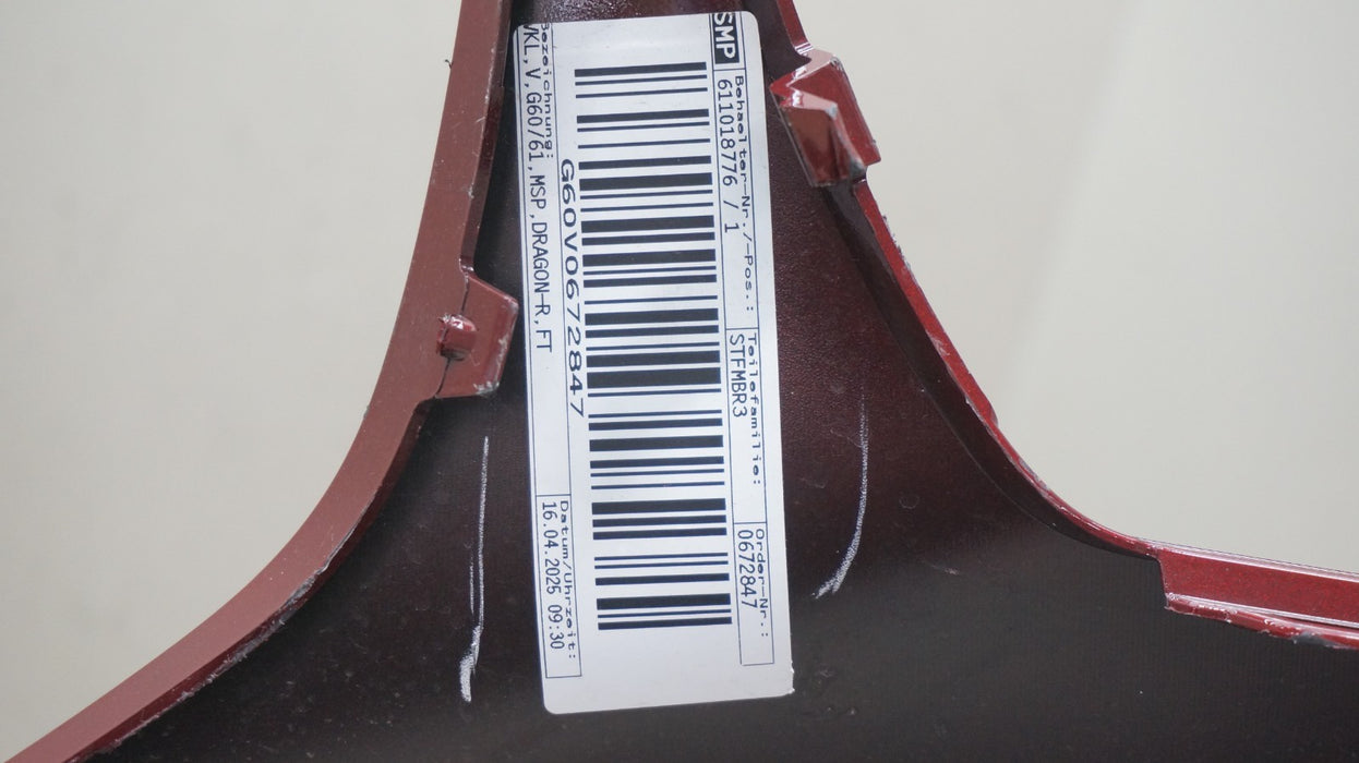 2024-2025 BMW 5-SERIES G60 FRONT BUMPER COVER 51118084653 OEM