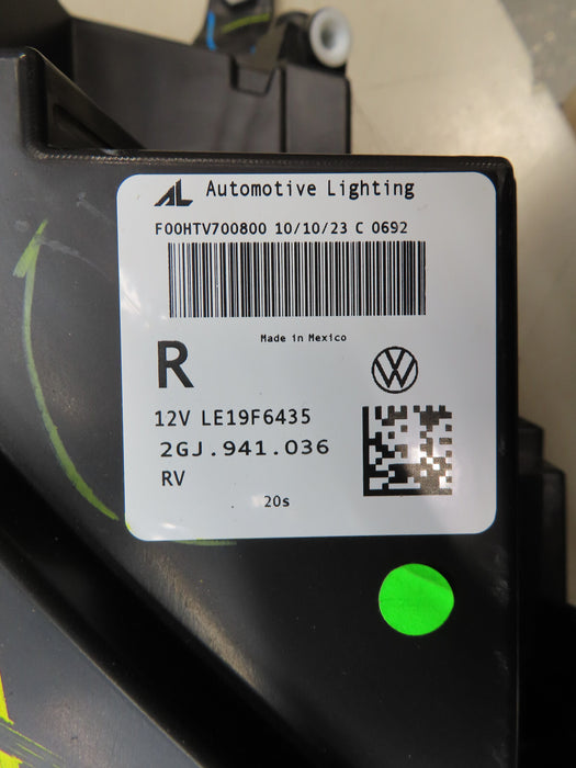 2022 2023 VOLKSWAGEN TAOS FRONT RIGHT PASSENGER HEADLIGHT OEM 2GJ941036