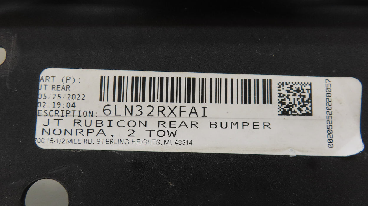 2020-2025 JEEP GLADIATOR REAR BUMPER METAL SHELL OEM