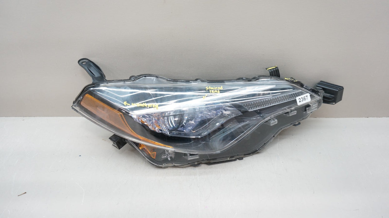 2017-2019 TOYOTA COROLLA FRONT RIGHT PASSENGER SIDE LED HEADLIGHT OEM