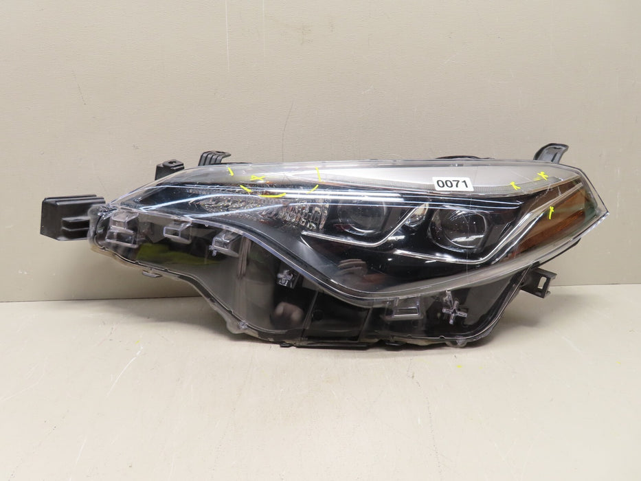 2017-2018 TOYOTA COROLLA FRONT LEFT DRIVER SIDE HEADLIGHT LIGHT LAMP LED OEM