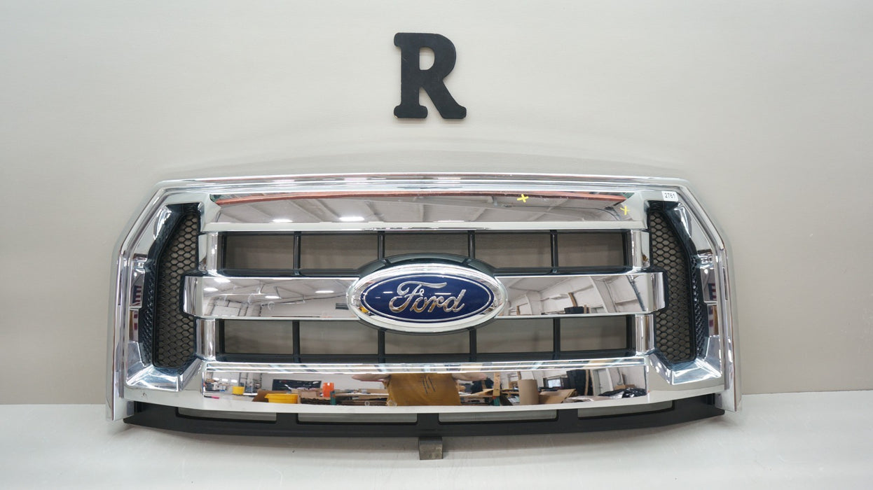 2015-2017 FORD F150 XLT FRONT BUMPER RADIATOR GRILLE OEM FL34-8200-DBW