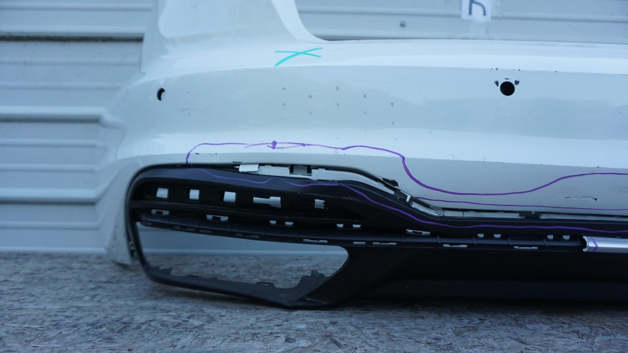2020-2021 AUDI A4 B9 S LINE REAR BUMPER COVER PANEL PLASTIC 8W5807511M OEM 20 21
