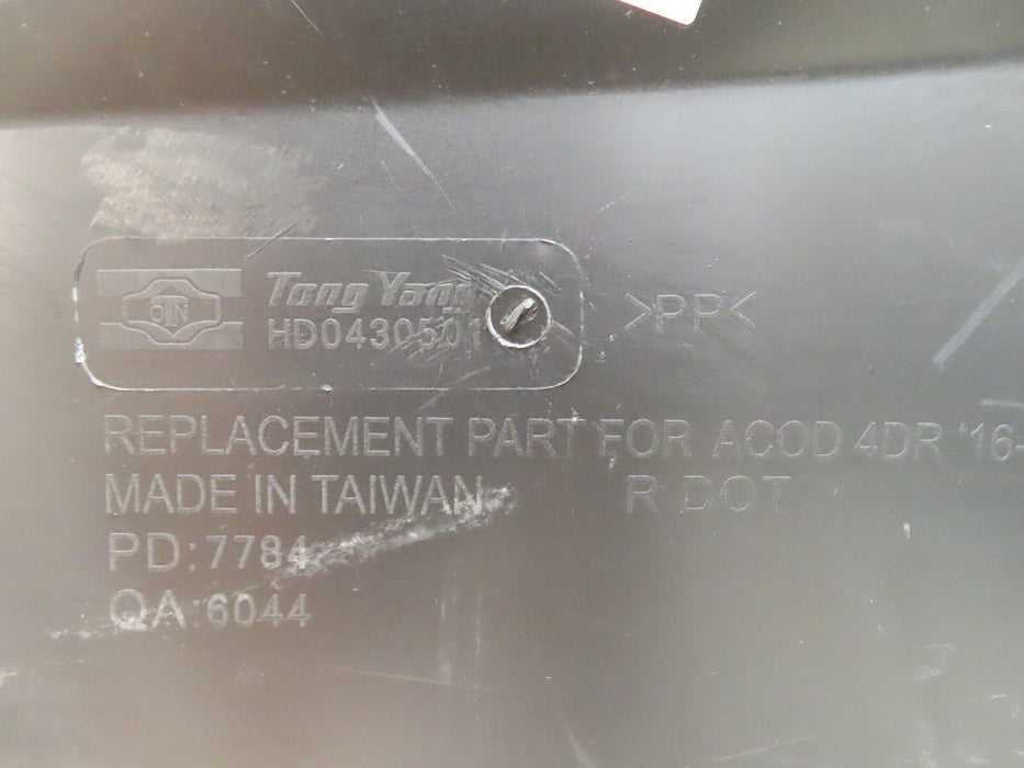 2016 2017 HONDA ACCORD REAR BUMPER COVER AFTERMARKET CAPA