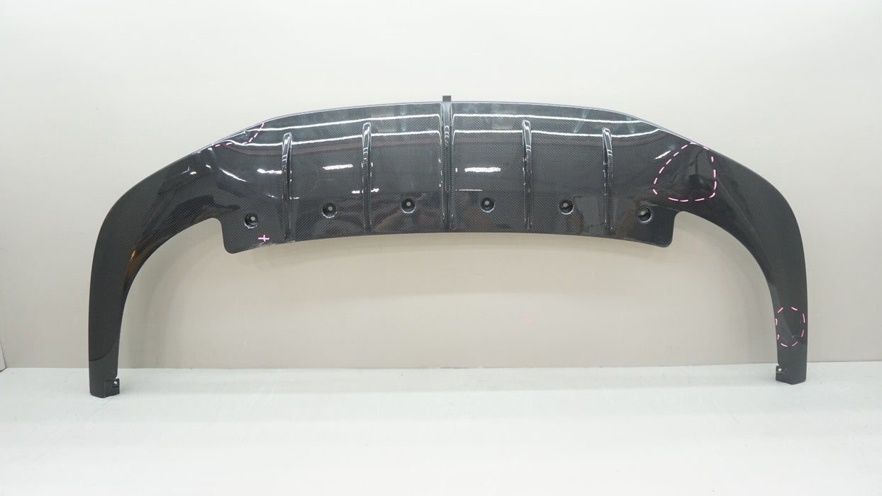2020-2021 BENTLEY CONTINENTAL GT GTC REAR LEAR LOWER CARBON FIBER VALANCE OEM
