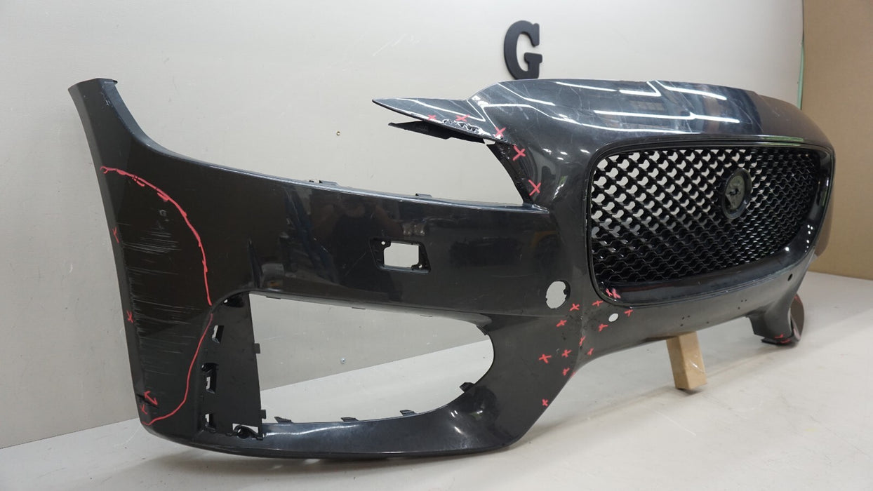 2016-2017 JAGUAR XF S FRONT BUMPER COVER PANEL W/ GRILLE GRILL OEM GX6M-17F003