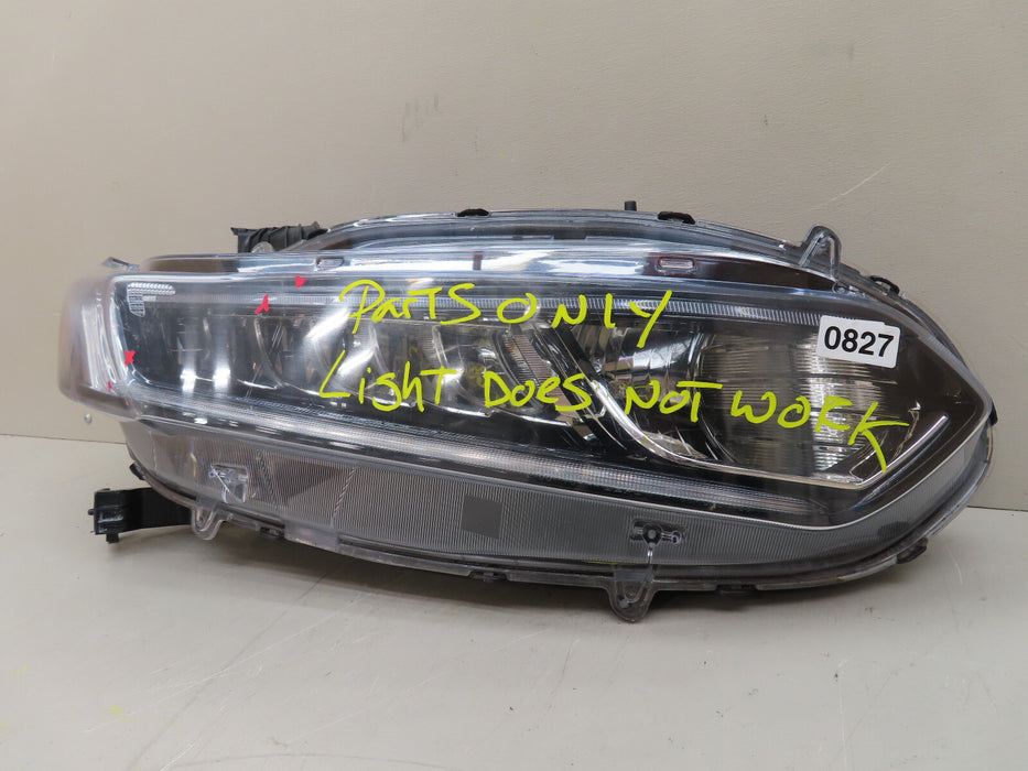 2018 2019 2020 HONDA ACCORD FRONT RIGHT PASSENGER SIDE HEADLIGHT FULL LED OEM