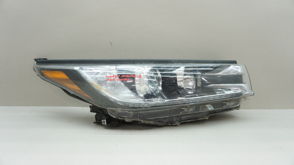 2017-2019 TOYOTA HIGHLANDER FRONT RH RIGHT PASSENGER SIDE HALOGEN HEADLIGHT OEM