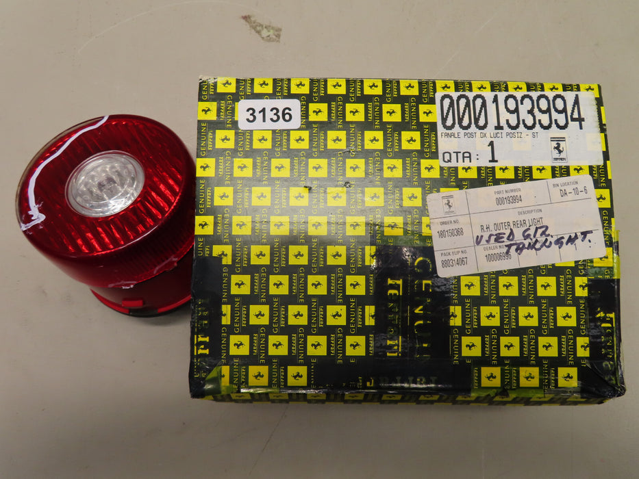 Ferrari 612 Scaglietti Sessanta Right Outer Tail Light LAMP 192632 OEM