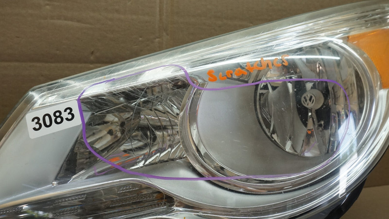 2009-2014 VOLKSWAGEN ROUTAN FRONT LEFT DRIVER SIDE HEADLIGHT LAMP HALOGEN OEM