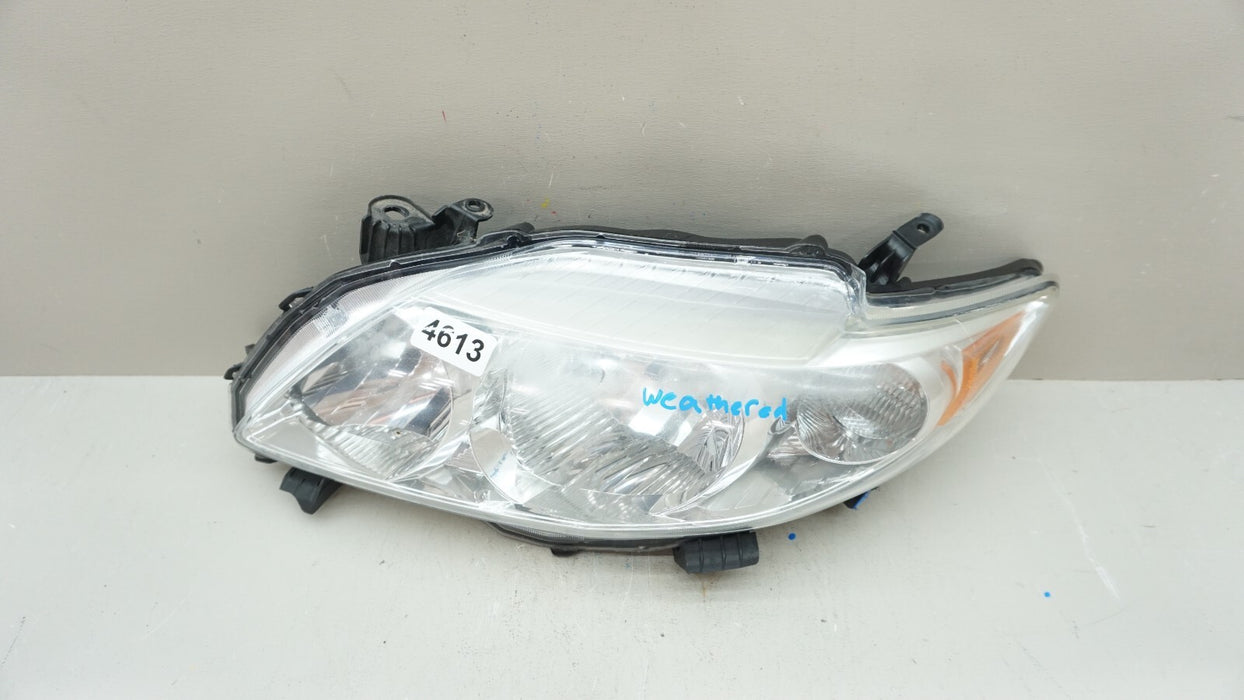 2009-2011 TOYOTA COROLLA FRONT LEFT DRIVERS SIDE HEADLIGHT HALOGEN OEM