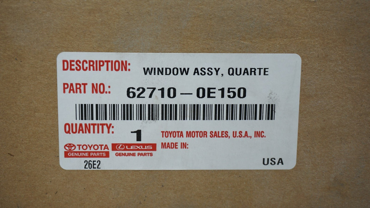 2014-2019 TOYOTA HIGHLANDER REAR LEFT DRIVER SIDE QUARTER WINDOW 62719-OE150 OEM