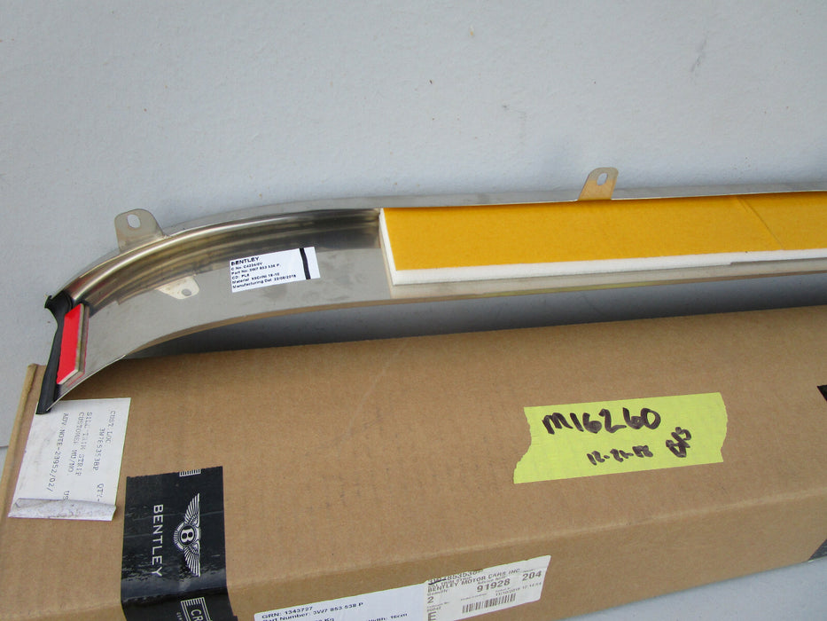 BENTLEY CONTINENTAL GT GTC SPEED RIGHT SILL COVER KICK PLATE METAL TRIM OEM