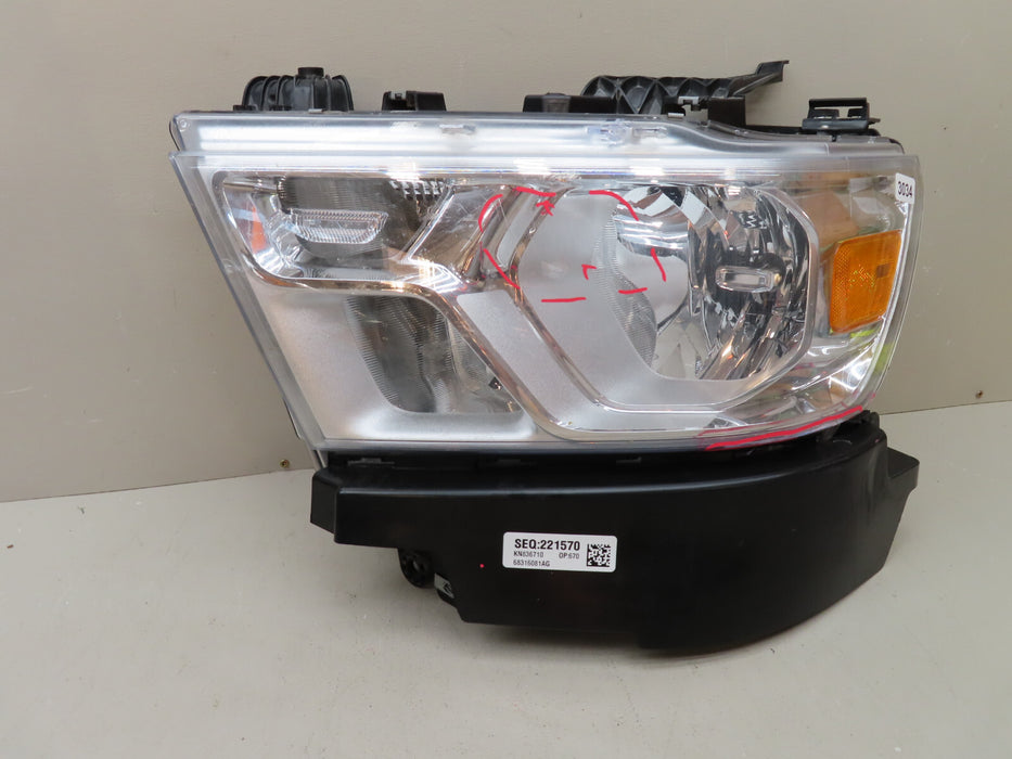 2019-2021 DODGE RAM 1500 HEADLIGHT LEFT HALOGEN HEADLIGHT LAMP OEM