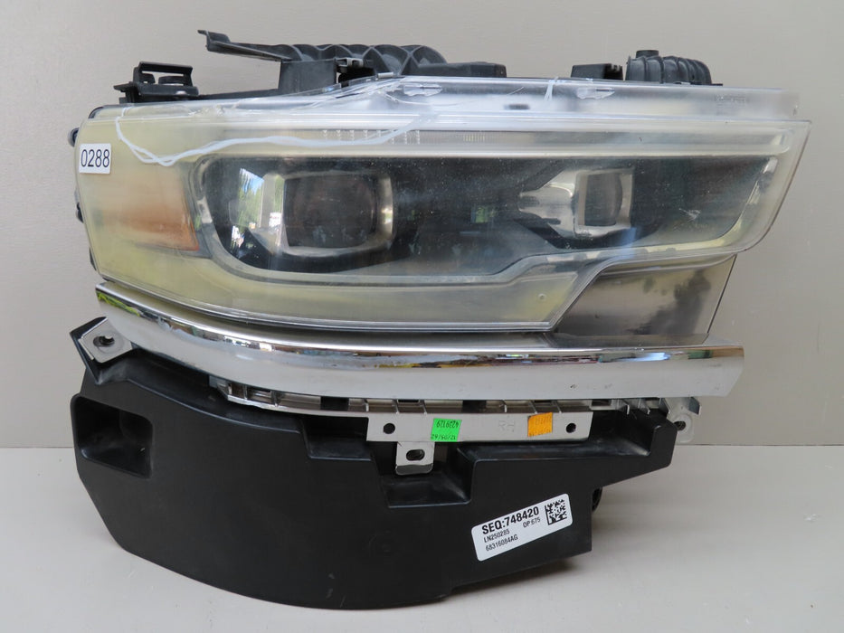 2019-2020 DODGE RAM FRONT RIGHT LIGHT HEADLIGHT LAMP OEM PARTS LIGHT