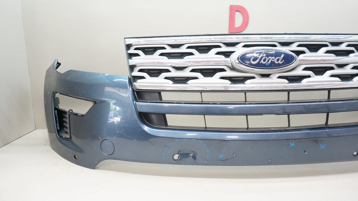 2018-2019 FORD EXPLORER FRONT BUMPER COVER WITH GRILLE OEM JB53-17C831