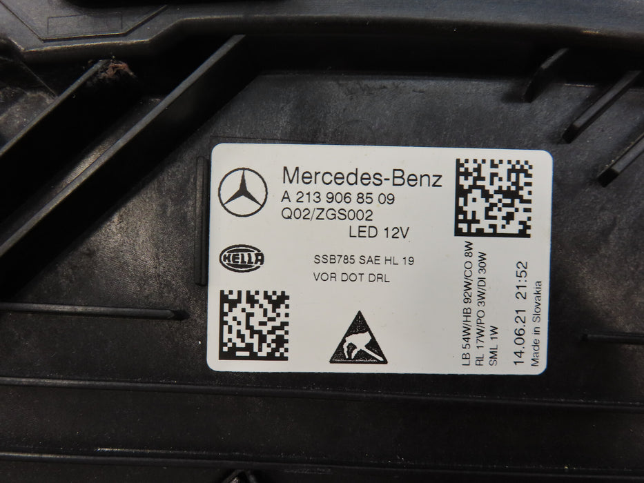 2021-2023 MERCEDES-BENZ E-CLASS E350 LEFT SIDE MULTI-BEAM LED HEADLIGHT OEM