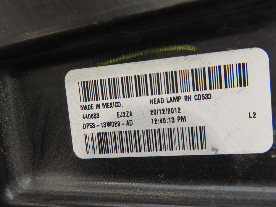 2013-2016 LINCOLN MKZ FRONT RIGHT PASSENGER SIDE HEADLIGHT HID XENON OEM
