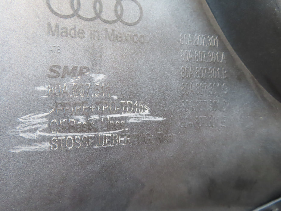 2018-2020 AUDI Q5 SQ5 UPPER REAR BUMPER COVER ORIGINAL OEM 80A807511