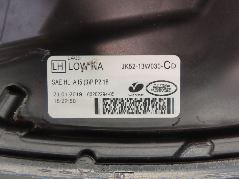 2018-2021 RANGE ROVER L405 FRONT LEFT SIDE HEADLIGHT LAMP LED OEM JK52-13W030-CD