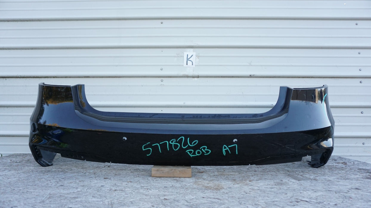 2019-2020 AUDI A7 SPORTBACK S-LINE REAR BUMPER COVER PANEL PLASTIC OEM 19 20