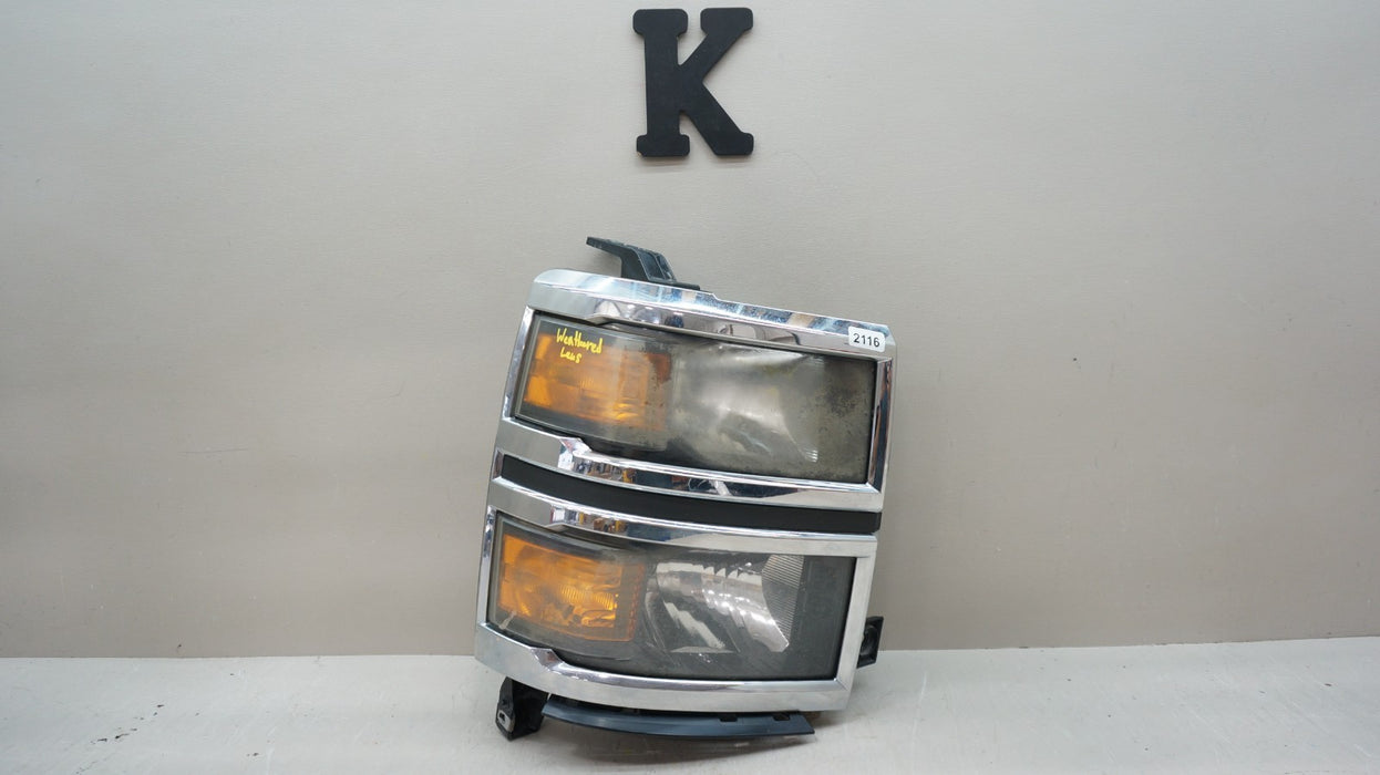 2014-2015 CHEVROLET SILVERADO 1500 RIGHT PASSENGER SIDE HALOGEN HEADLIGHT OEM
