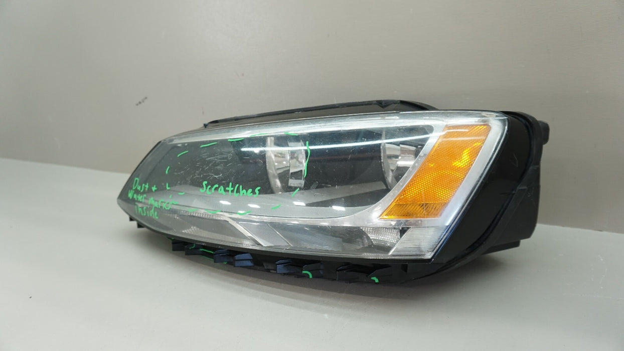 2017-2018 VOLKSWAGEN JETTA FRONT LEFT DRIVER SIDE HEADLIGHT HALOGEN OEM 17 18