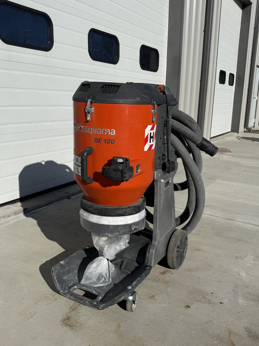 HUSQVARNA DE 120 HEPA Heavy Duty Dust Vacuum for Concrete Floor Grinders