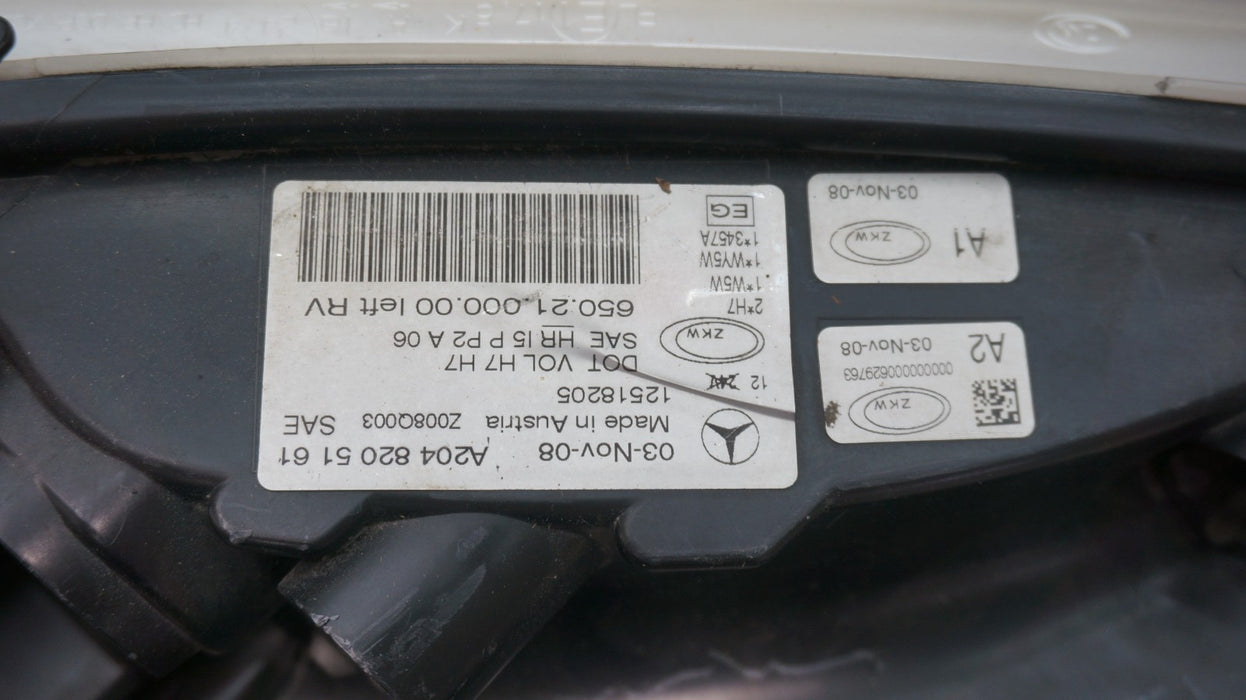 2010-2012 MERCEDES GLK350 FRONT LEFT DRIVER SIDE HALOGEN HEADLIGHT OEM