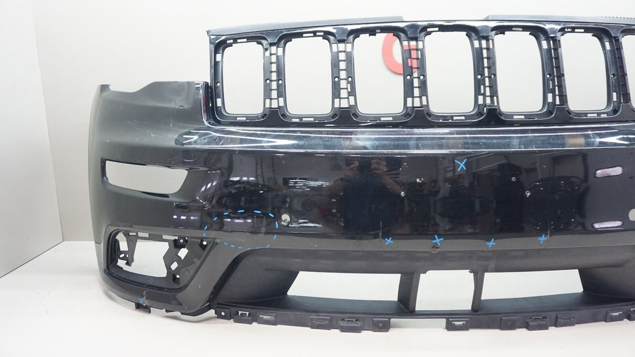 2017-2021 JEEP GRAND CHEROKEE FRONT BUMPER PANEL W GRILLE OEM 6CG70TRMAA