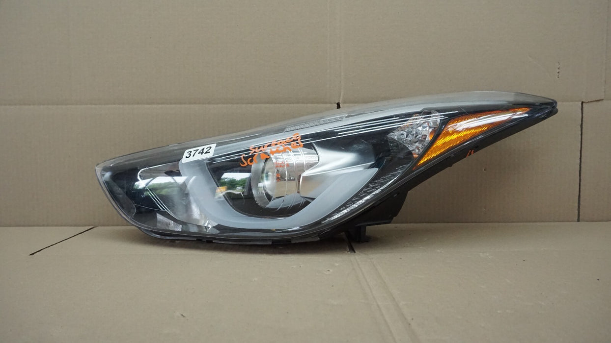 2014-2016 HYUNDAI ELANTRA FRONT LEFT DRIVER LH SIDE HALOGEN HEADLIGHT OEM