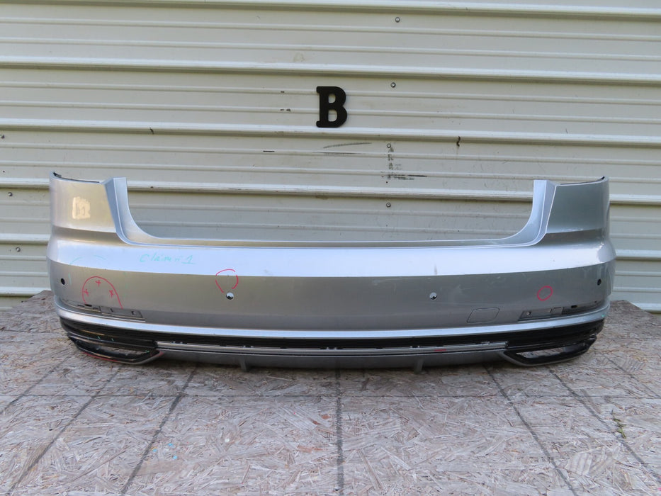 2019 AUDI A8 REAR SPORT BUMPER COVER W/ LOWER VALANCE PANEL TRIM OEM 4N0807511D