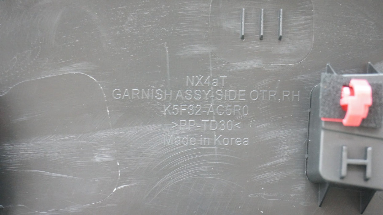 2024-2025 HYUNDAI SANTA XRT CRUZ REAR RIGHT FENDER FLARE GARNISH K5F32-AC5Q0