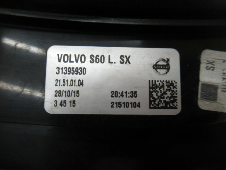 2011-2018 VOLVO S60 REAR LEFT DRIVER SIDE OUTER QUARTER TAIL LIGHT LAMP OEM