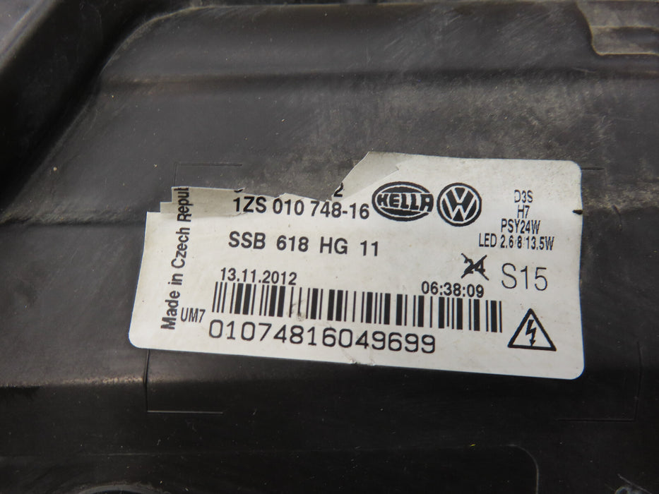 2012-2017 VOLKSWAGEN TIGUAN RIGHT PASSENGER SIDE HEADLIGHT HID XENON OEM