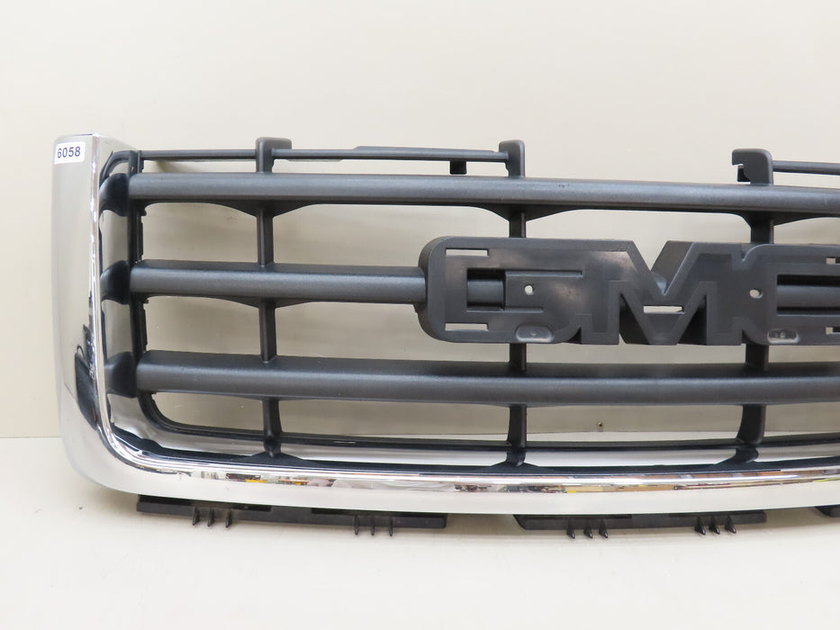 2007-2012 GMC SIERRA 1500 FRONT UPPER RADIATOR GRILLE GRILL OEM 15201485