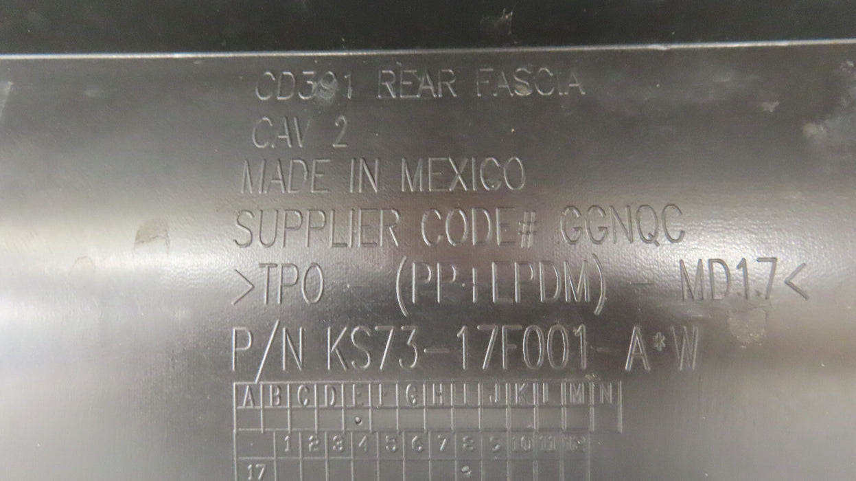 2019-2020 FORD FUSION REAR BUMPER COVER OEM
