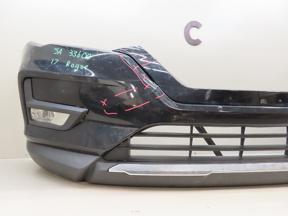 2017-2019 NISSAN ROGUE FRONT BUMPER COVER W/FOG LIGHTS 62022-6FL0H OEM