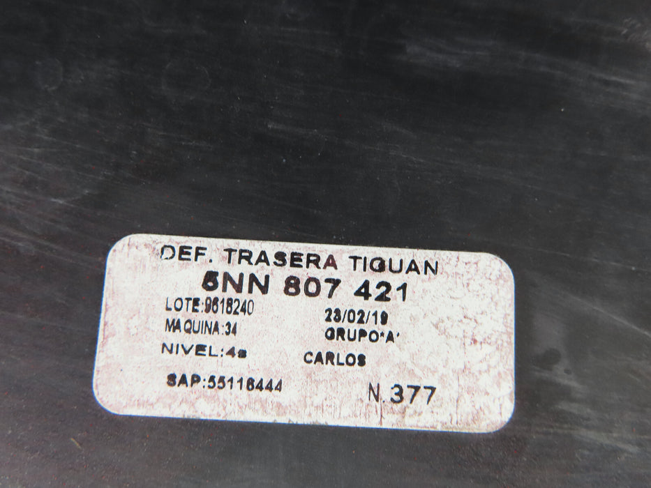2018-2020 VOLKSWAGEN TIGUAN REAR BUMPER COVER OEM 5NN.807.421