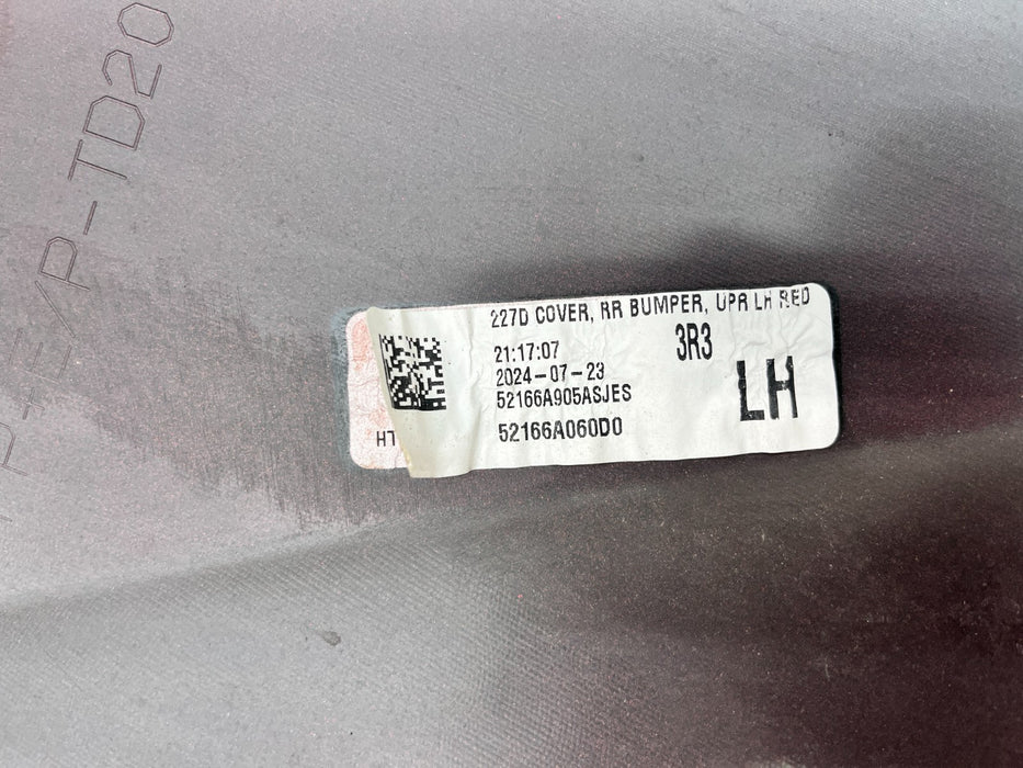2022-2024 TOYOTA COROLLA CROSS LH REAR BUMPER END CAP OEM 52166-0A060